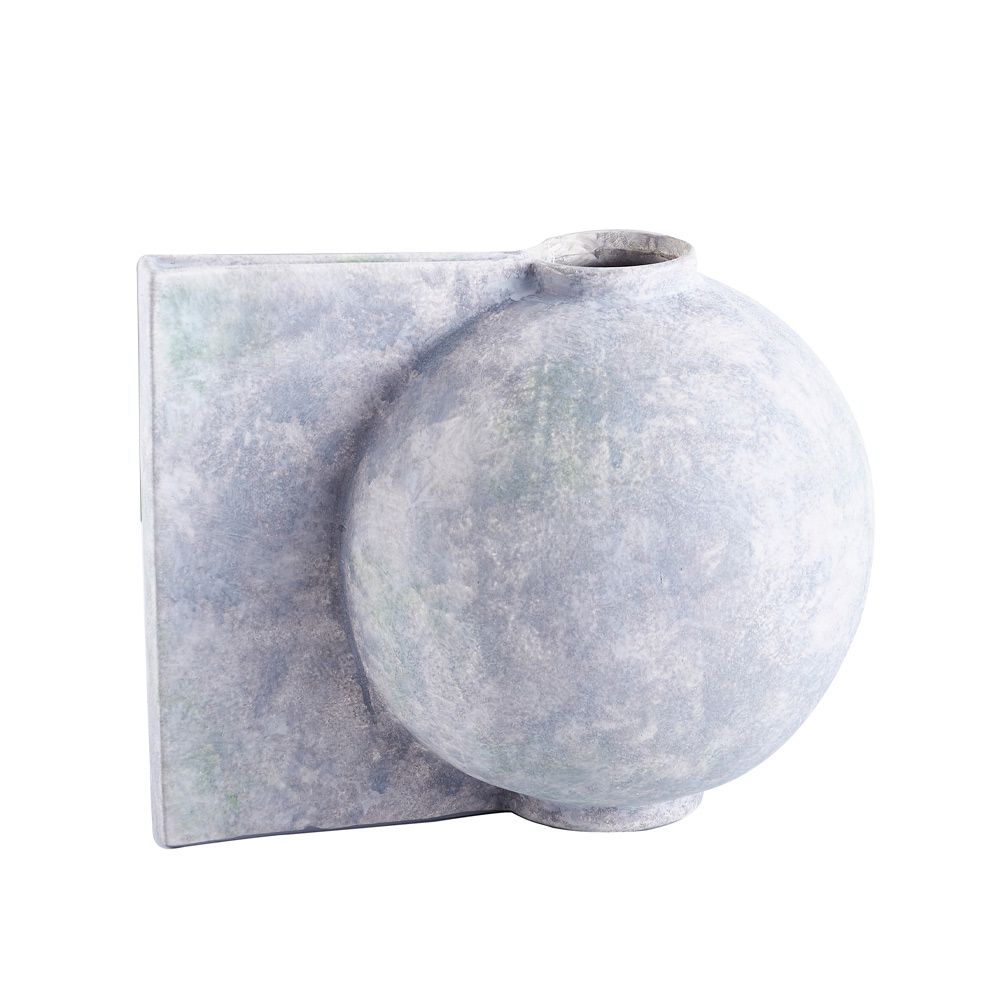 Vază decorativă ELKIS din ceramică gri, 38 x 29 x 30 cm
