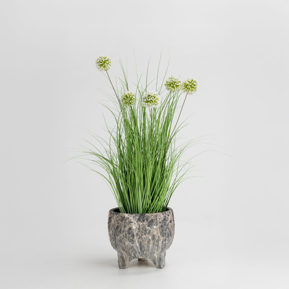Ghiveci ceramic GERCOS antracit mat, interior bej, 27 x 27 x 23 cm