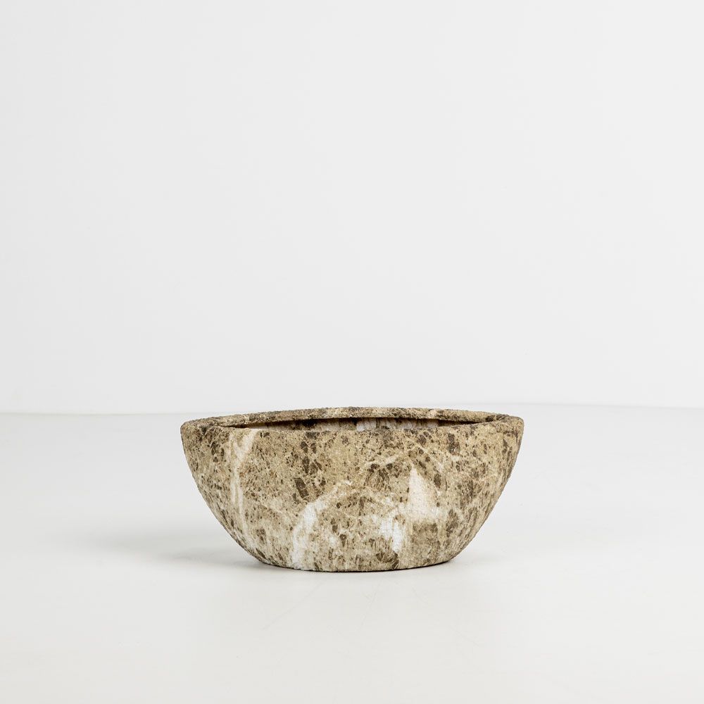 Set 2 ghivece ceramice BASHIR, bej-maro, 46 x 22 x 20 cm și 35,5 x 16 x 14,5 cm