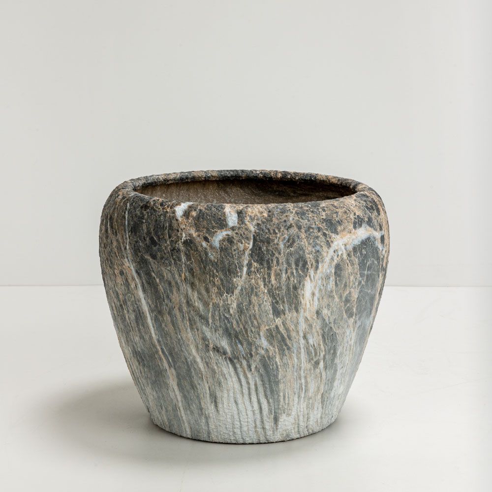 Set 3 ghivece GAVIN din ceramică, dimensiuni 42x42x35, 32x32x31,5 și 23x23x28,5 cm