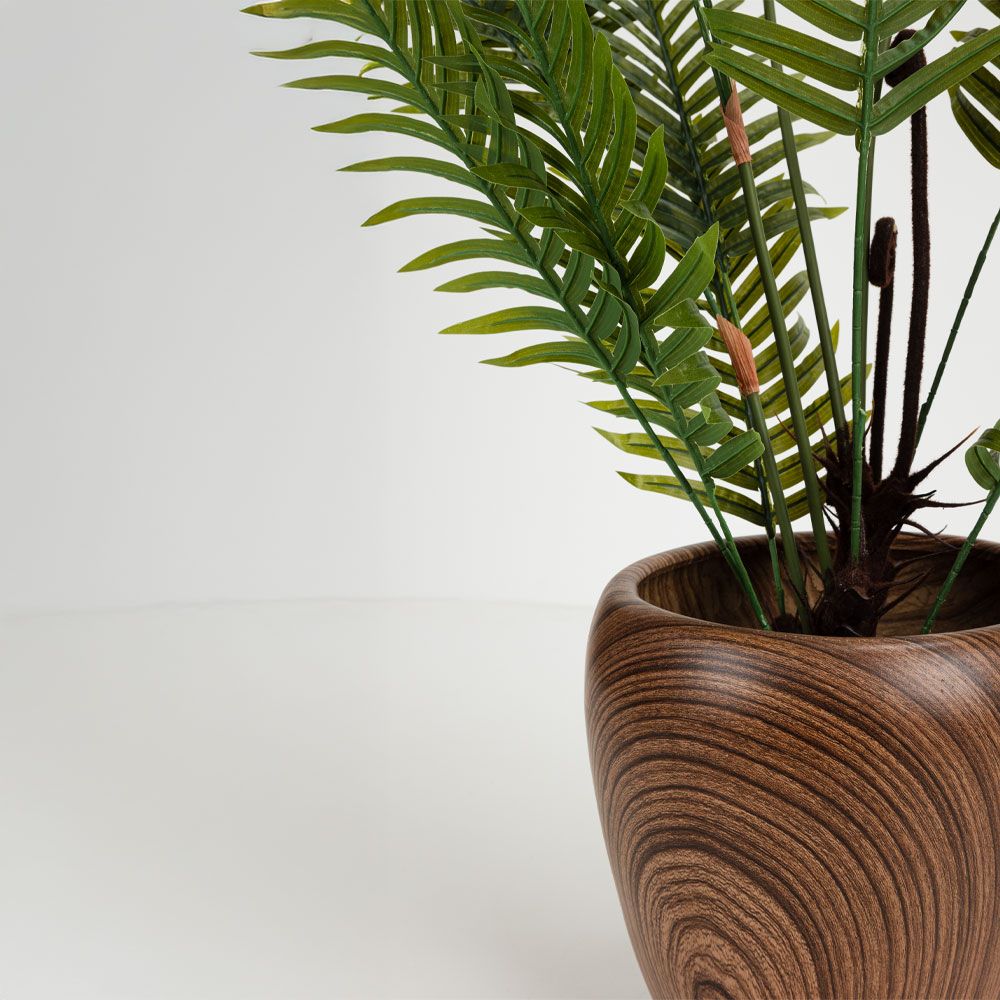 Set 3 jardiniere ceramice BROIS, maro natural, de la 23 la 42 cm