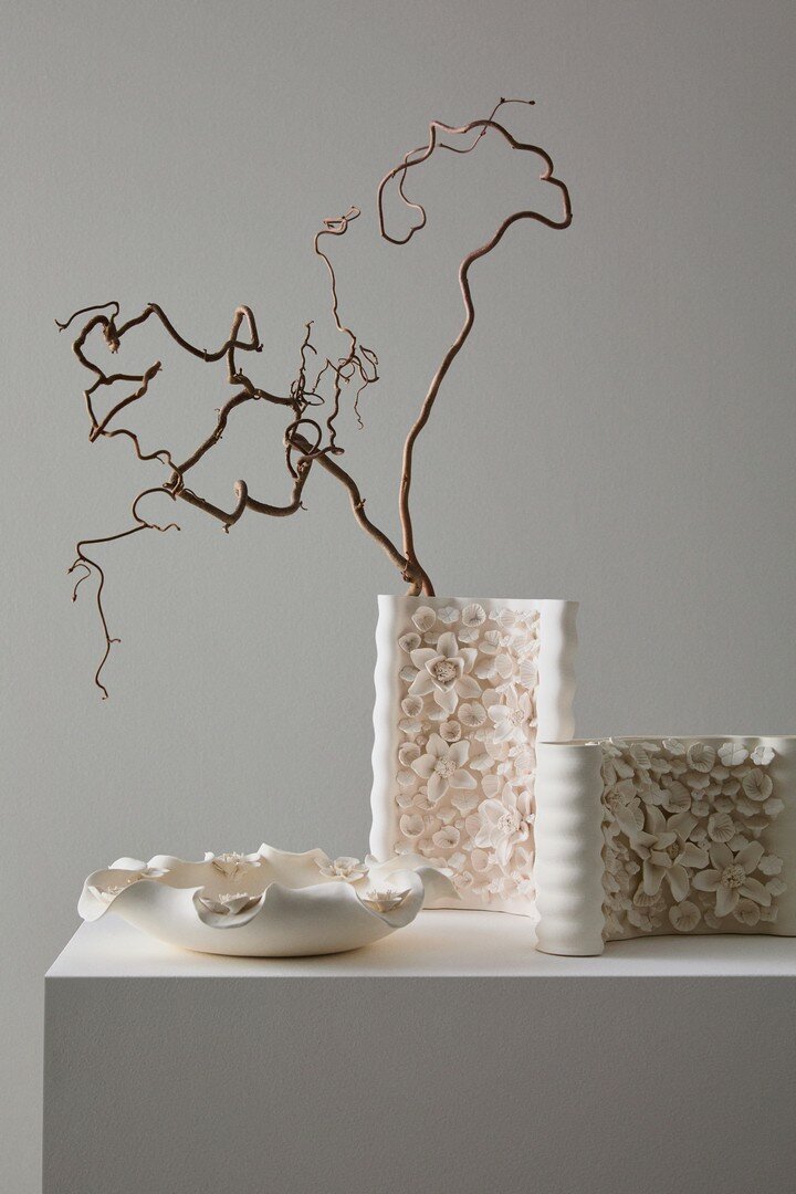 Vază MINDE BIZZOTTO din ceramică glazurată, 20 x 10 x 30 cm