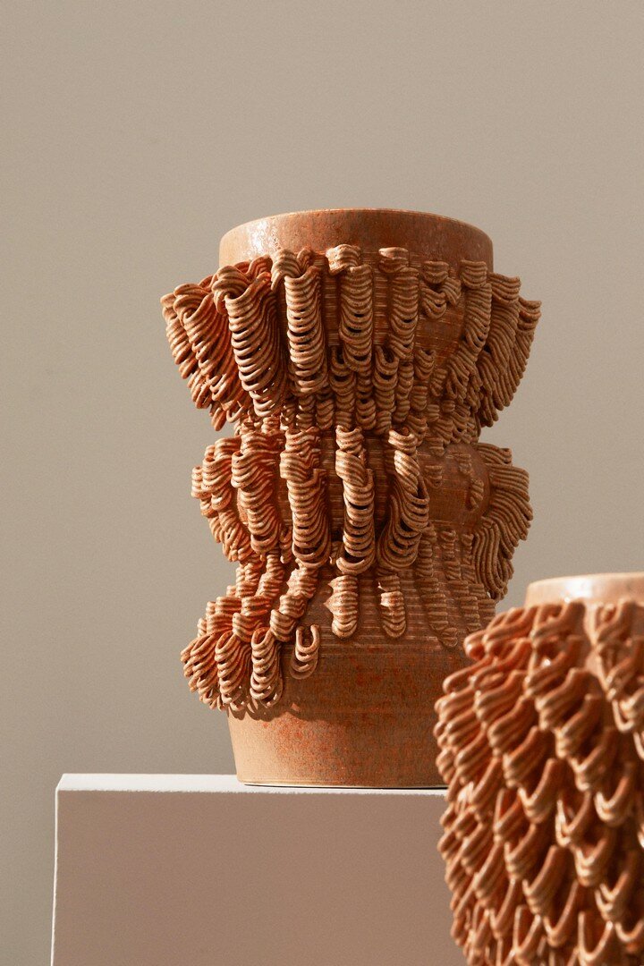 Vază TOMAR din ceramică glazurată, imprimată 3D, 20 x 20 x 31 cm