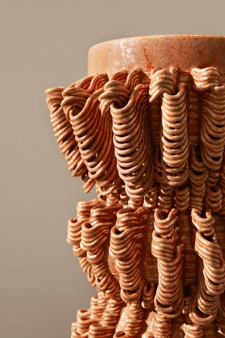 Vază TOMAR din ceramică glazurată, imprimată 3D, 20 x 20 x 31 cm