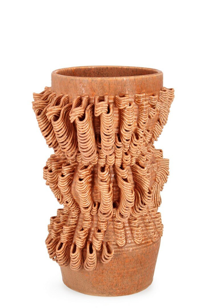 Vază TOMAR din ceramică glazurată, imprimată 3D, 20 x 20 x 31 cm
