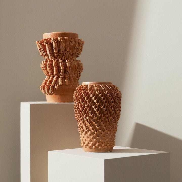 Vază TOMAR din ceramică glazurată, imprimată 3D, 20 x 20 x 31 cm