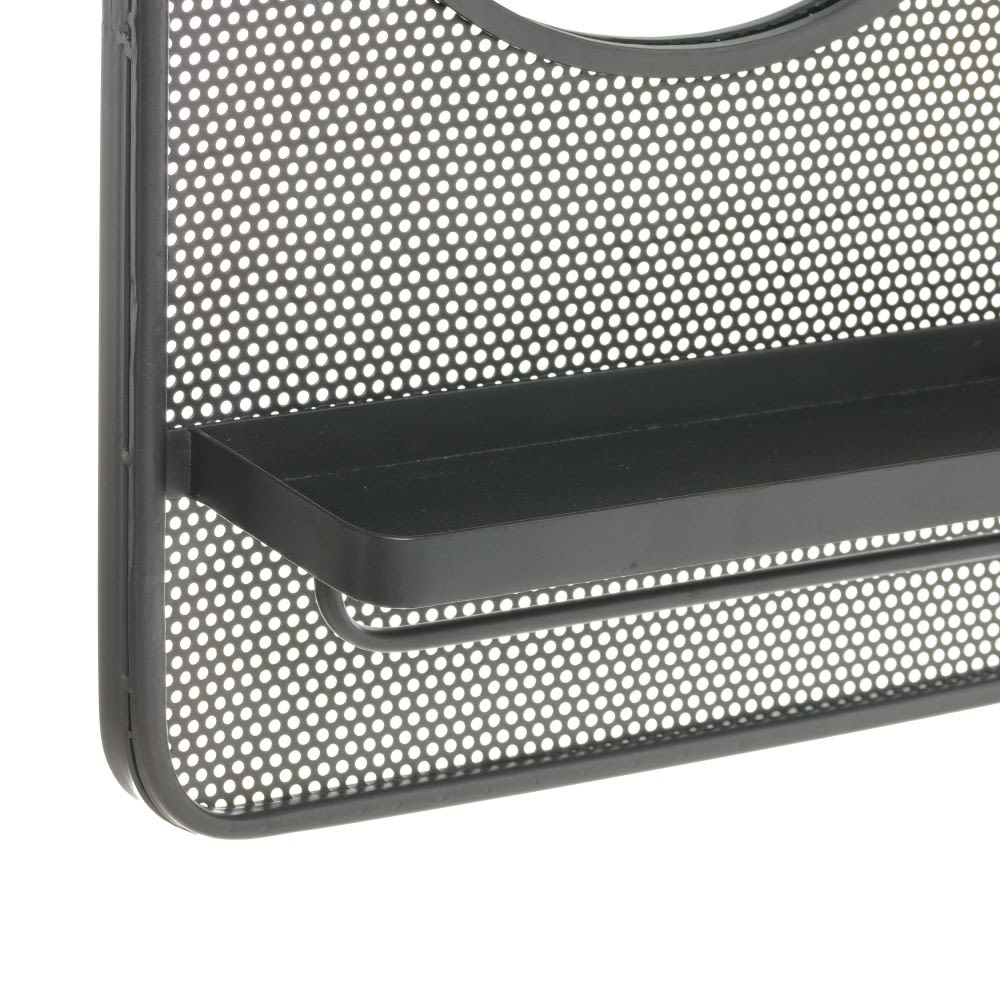 Oglindă GRIM cu cadru metalic negru, diametru oglindă 39 cm