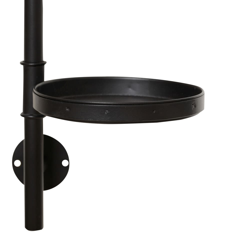 Oglindă NIMROD 22 cu cadru metalic negru, diametrul oglinzii 18 cm
