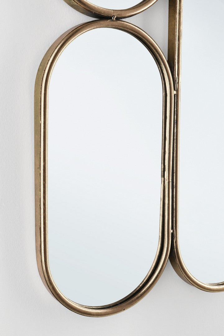 Oglindă de perete HANIMA din metal, lucrată manual, 79,5 x 120 cm