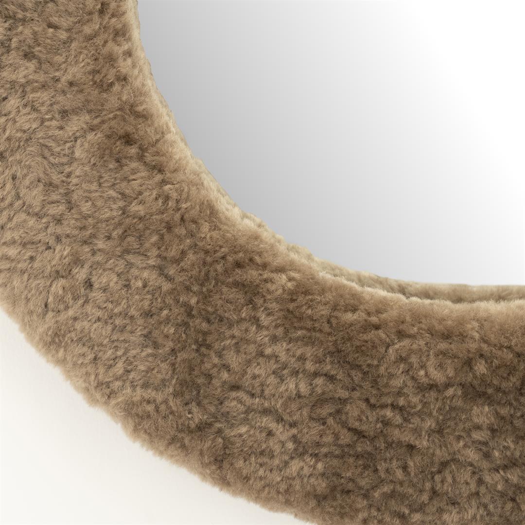 Oglindă de perete BRISAM din sticlă și material textil 60 x 130 cm
