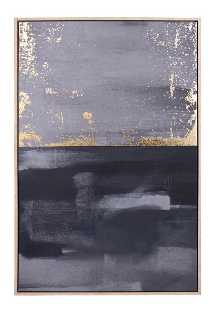 Tablou BOLD 743 pe pânză și MDF, cu foiță aurie, 62,6 x 92,6 cm