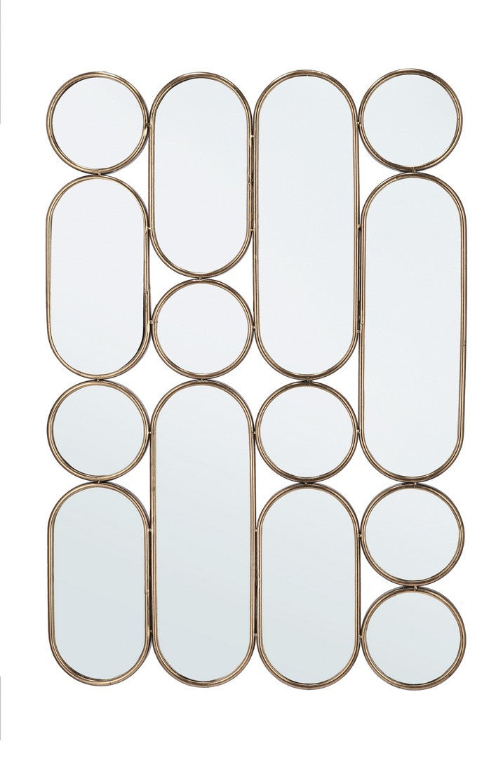 Oglindă de perete HANIMA din metal, lucrată manual, 79,5 x 120 cm