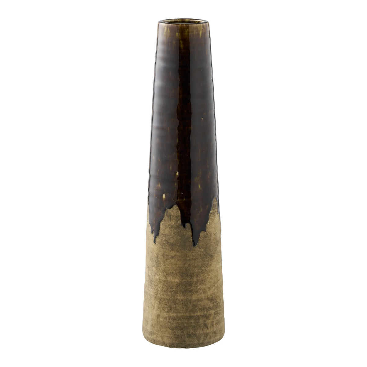 Vază din ceramică MAPELO maro 12.5 x 12.5 x 48 cm