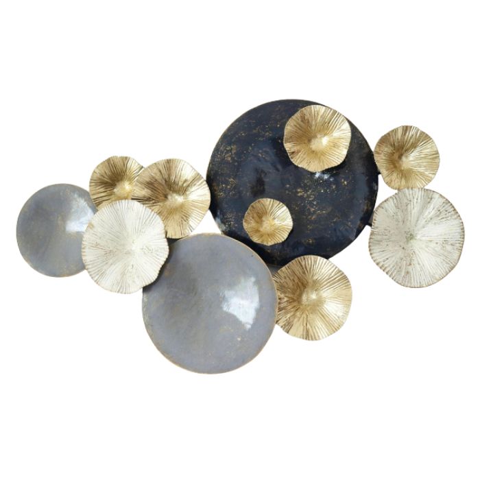 Decorațiune de perete NEVIS din metal, 66 x 6 x 38 cm