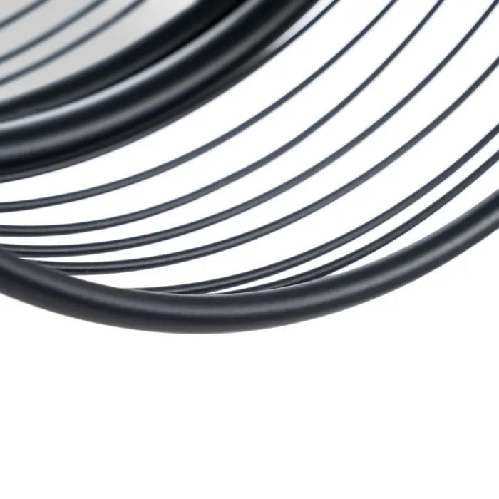 Oglindă de perete NEGRO cu ramă din metal negru mat, 41 cm
