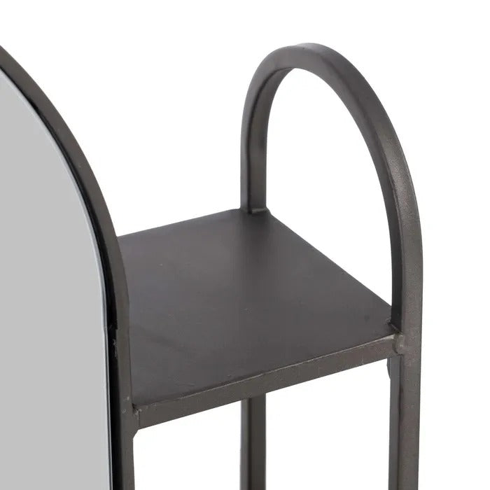 Oglindă de perete ESTATE 51X80CM - P, ramă metalică neagră mat, oglindă 36,5 x 61,5 cm