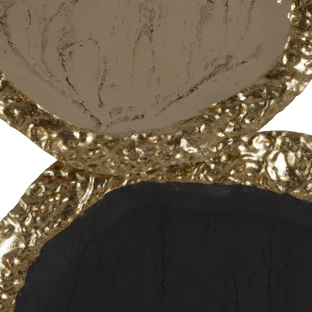 Decorațiune de perete LIMORA BEIGE-GOLD din fier, bej, negru și auriu, 95,3 x 6,4 x 54,6 cm