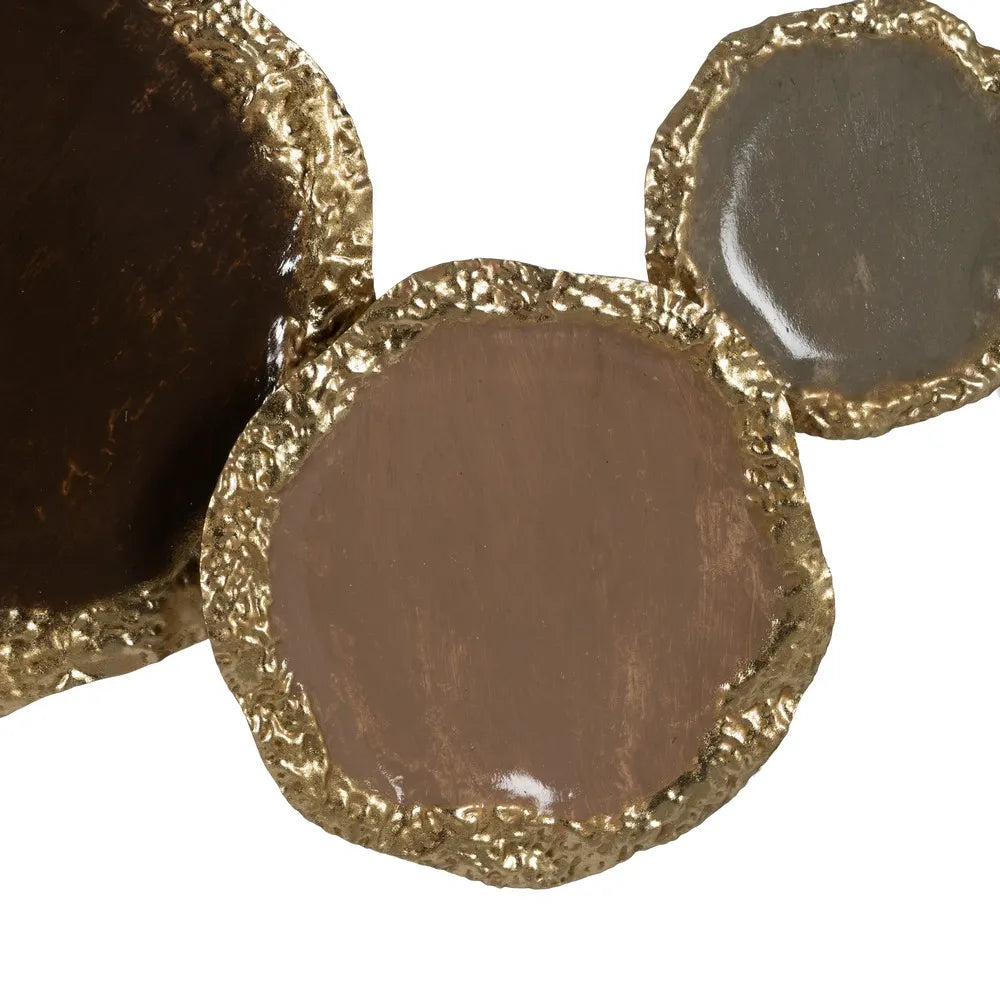 Decorațiune de perete LIMORA BROWN-GOLD din fier, maro, 118,7 x 6,4 x 56,5 cm