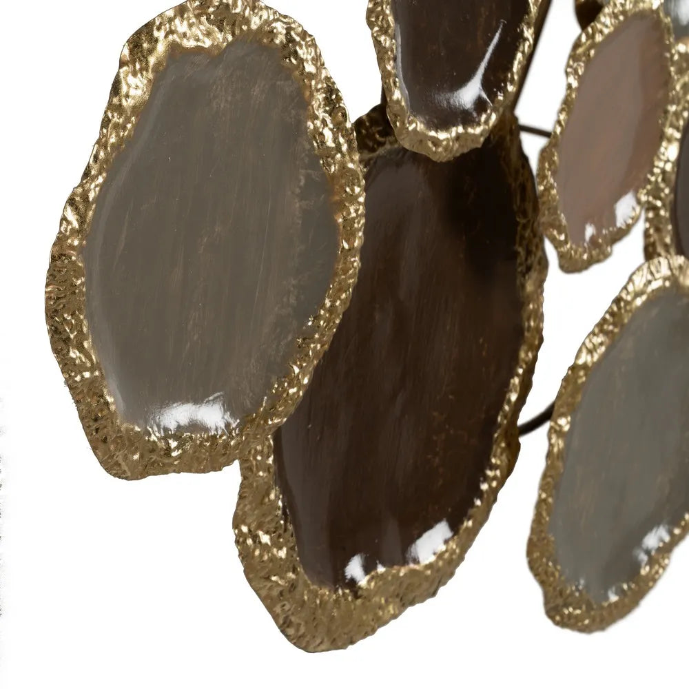 Decorațiune de perete LIMORA BROWN-GOLD din fier, maro, 118,7 x 6,4 x 56,5 cm