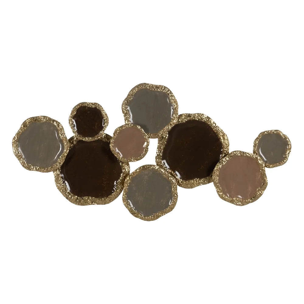 Decorațiune de perete LIMORA BROWN-GOLD din fier, maro, 118,7 x 6,4 x 56,5 cm