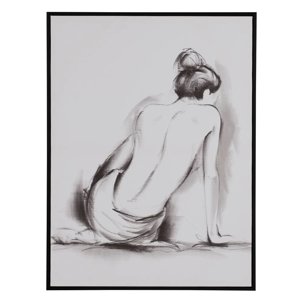 Set 2 tablouri MORIA din pânză cu ramă din polistiren, 60 x 80 cm fiecare