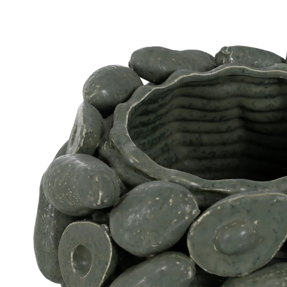 Vază din ceramică KREPER AVOCADO, 31,5 x 31,5 x 23 cm, diametrul gurii 16 cm