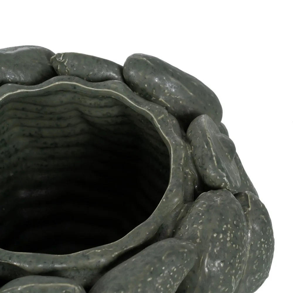 Vază din ceramică KREPER AVOCADO, 31,5 x 31,5 x 23 cm, diametrul gurii 16 cm