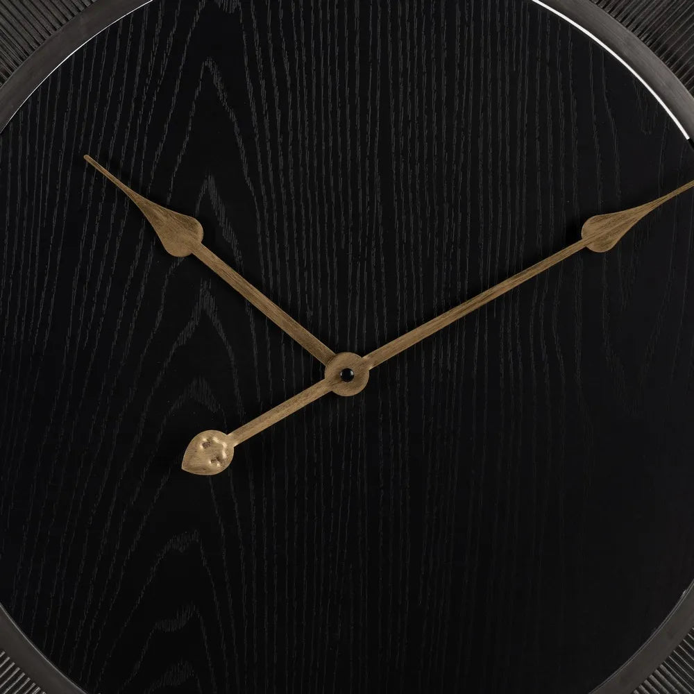 Ceas de perete MARISE BLACK din fier și MDF, diametru 61 cm sau 80 cm