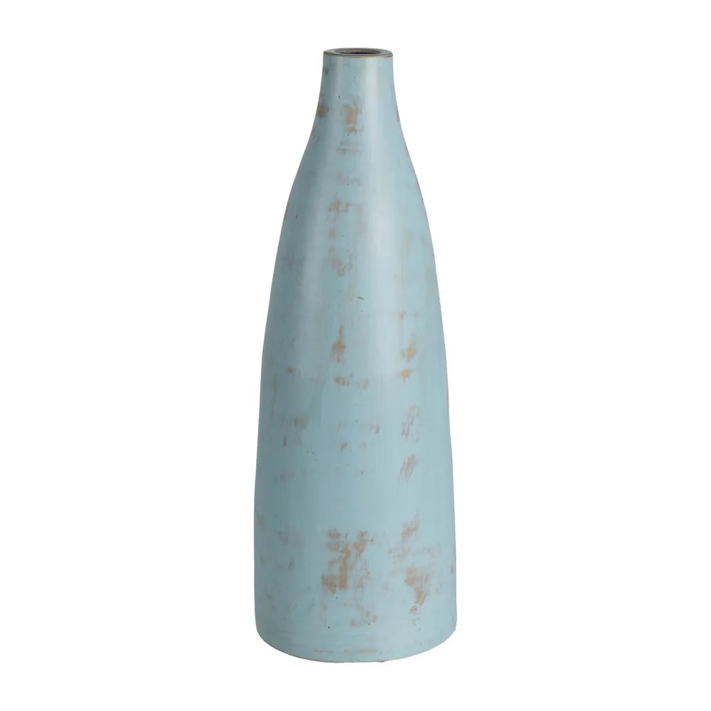 Vază CRION H64 din teracotă, culoare Turquoise, 23 x 25 x 64 cm