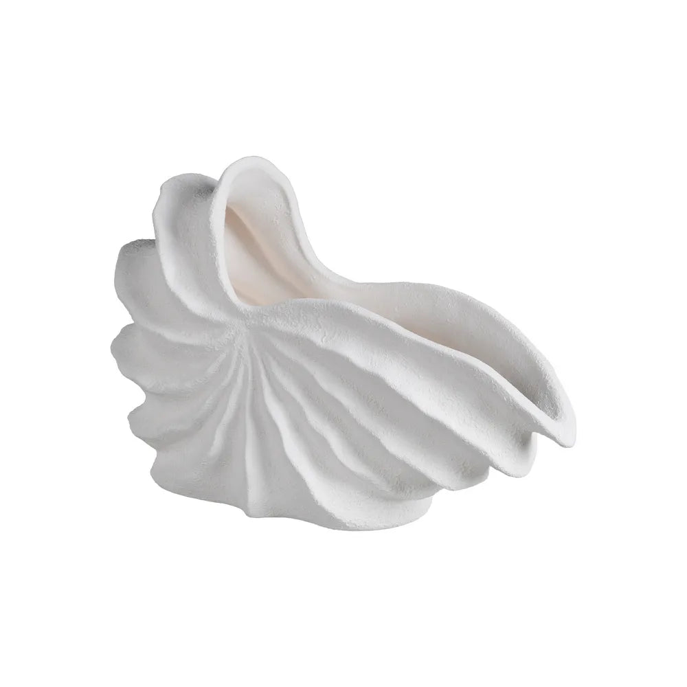 Vază VILERA albă din ceramică și teracotă, 38 x 14 x 23 cm