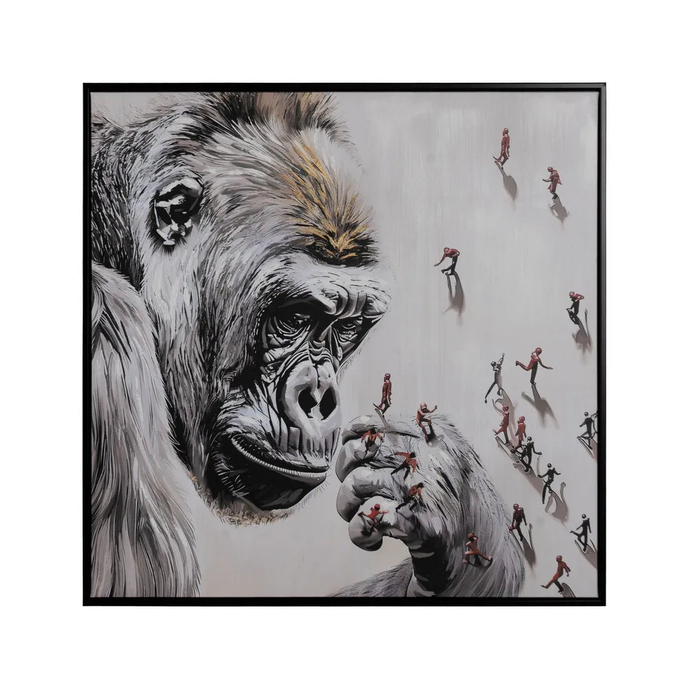 Tablou GELONG pe pânză, imprimat și pictat manual, 80 x 80 cm