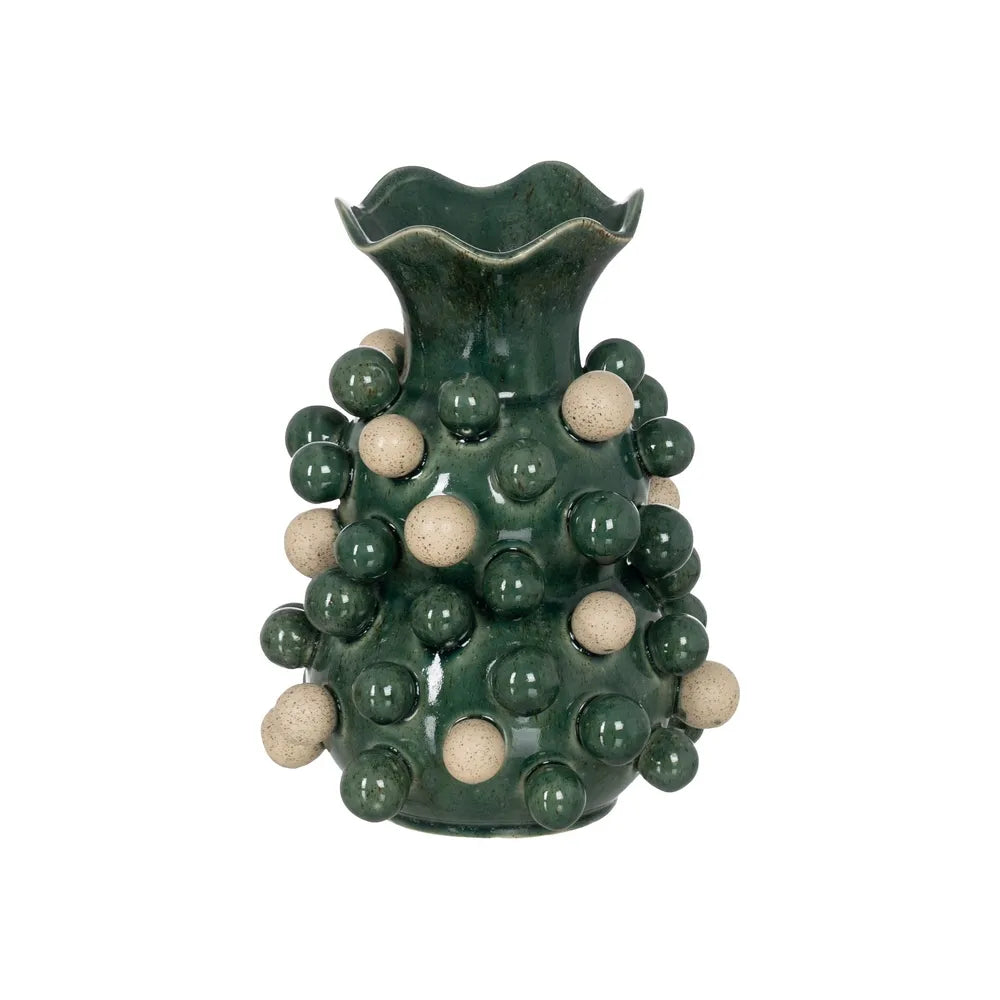 Vază din ceramică NERULO GREEN, verde, 24 x 24 x 31,5 cm
