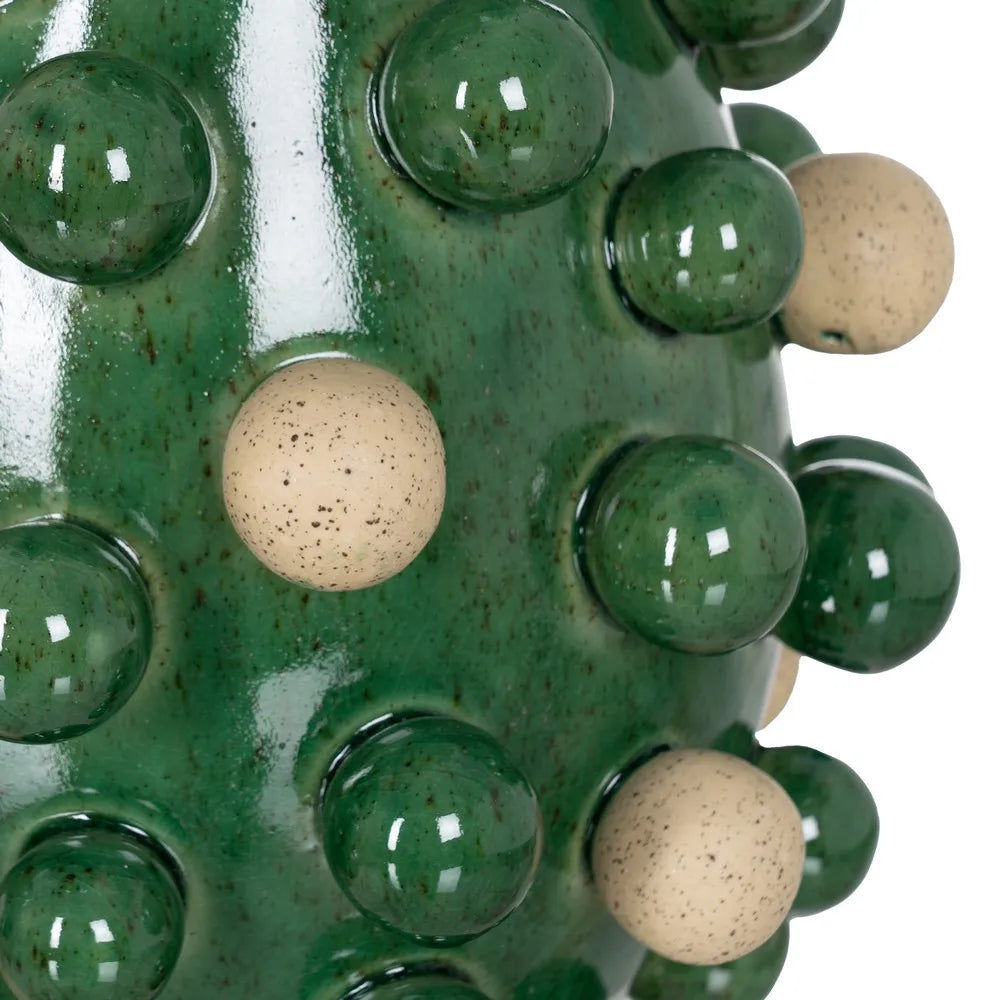 Vază ceramică NERULO GREEN, verde, 24,7 x 24,7 x 34 cm
