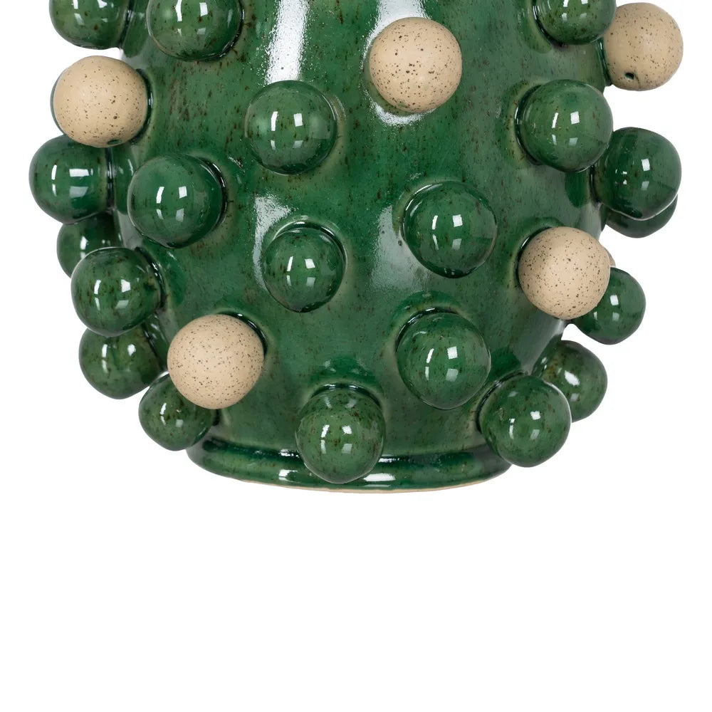 Vază ceramică NERULO GREEN, verde, 24,7 x 24,7 x 34 cm