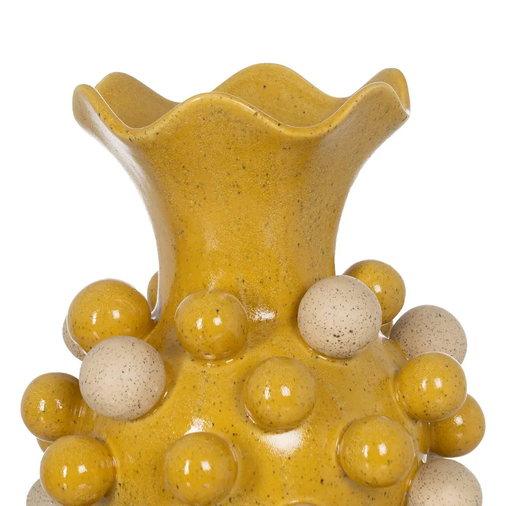 Vază din ceramică NERULO YELLOW, galbenă, 28,3 x 28,3 x 39,7 cm
