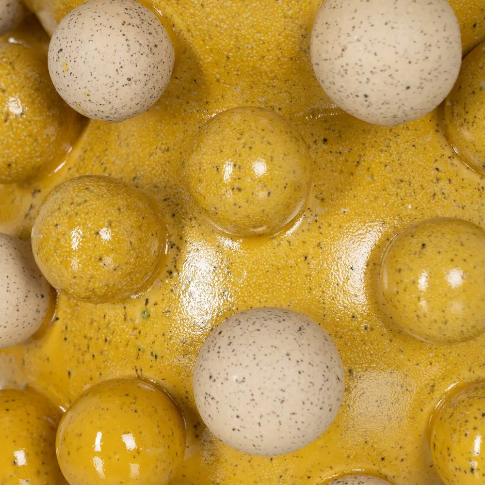 Vază din ceramică NERULO YELLOW, galbenă, 28,3 x 28,3 x 39,7 cm