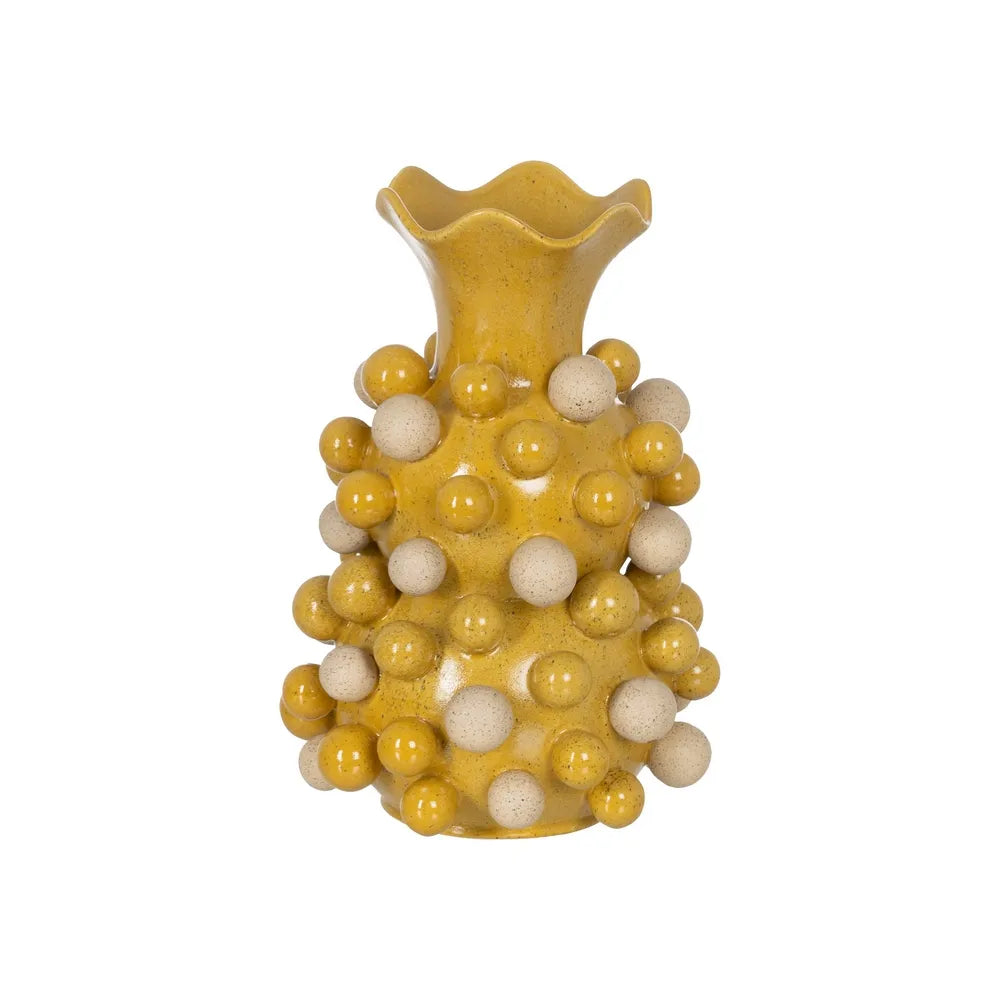 Vază din ceramică NERULO YELLOW, galbenă, 28,3 x 28,3 x 39,7 cm