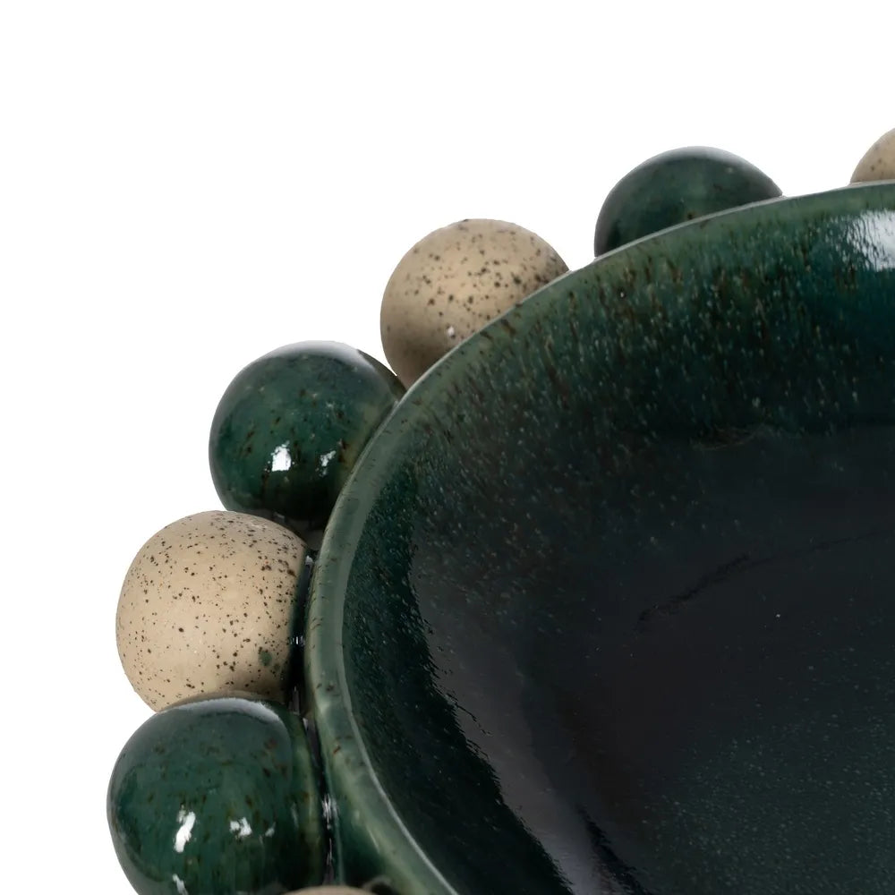 Bol din ceramică NERULO GREEN, verde, 33,3 x 33,3 x 23 cm
