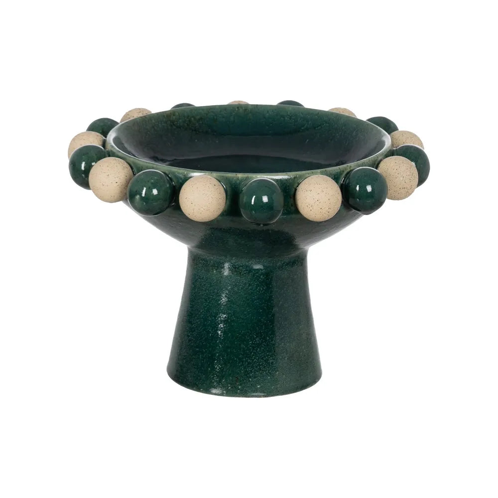 Bol din ceramică NERULO GREEN, verde, 33,3 x 33,3 x 23 cm