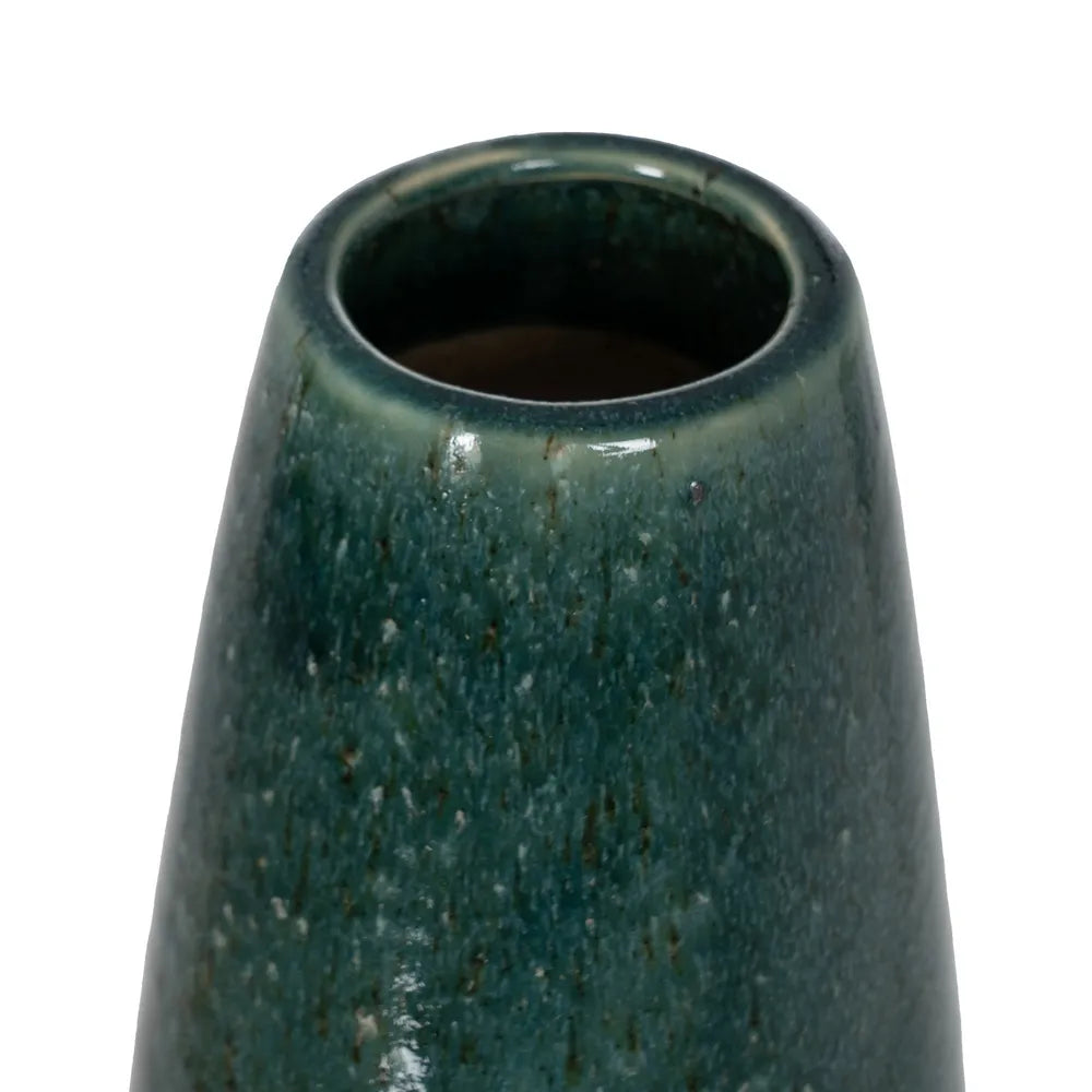 Vază LAGUN GREEN din ceramică verde, 19,3 x 19,3 x 31,2 cm