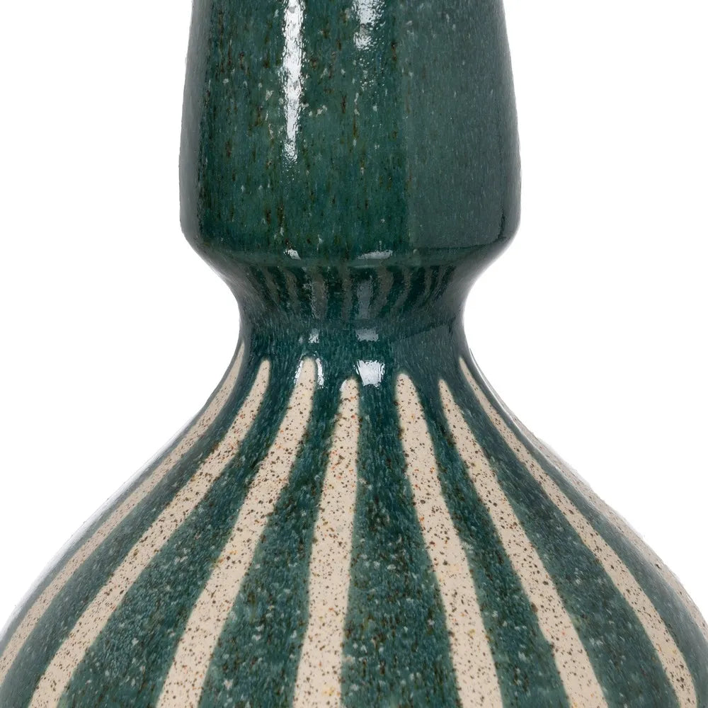 Vază LAGUN GREEN din ceramică verde, 19,3 x 19,3 x 31,2 cm
