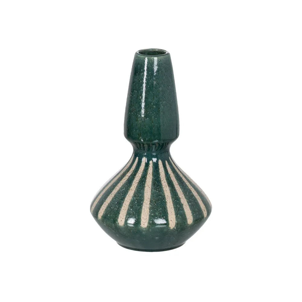 Vază LAGUN GREEN din ceramică verde, 19,3 x 19,3 x 31,2 cm