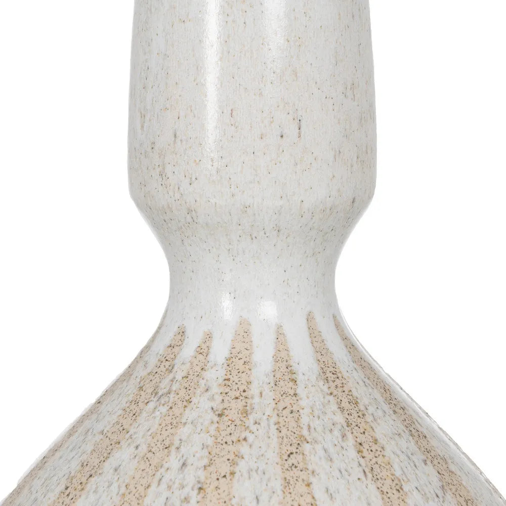 Vază ceramică LAGUN BEIGE, bej, 21,8 x 21,8 x 40 cm