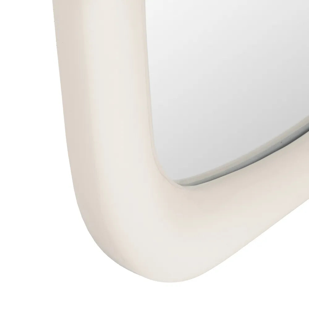 Oglindă STADI din MDF, culoare crem, 80 x 4,50 x 180 cm