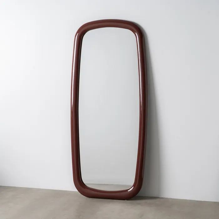 Oglindă STADI din MDF, culoare crem, 80 x 4,50 x 180 cm