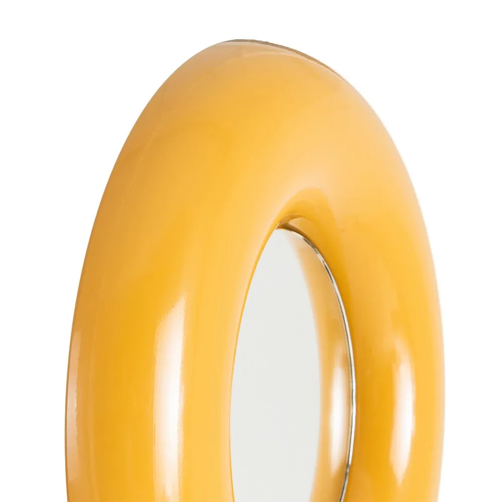 Oglindă de perete PRISMIO din metal și sticlă, diametru 49 cm