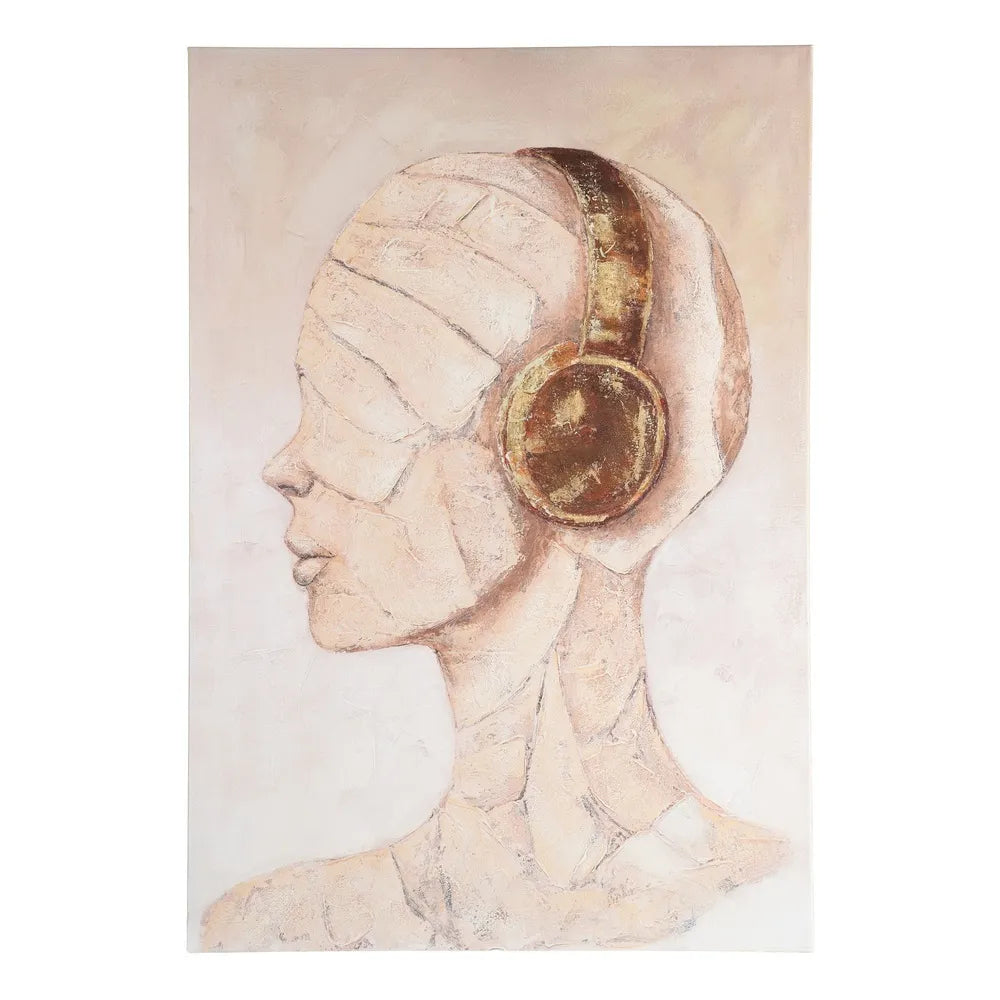 Tablou MANNEQUIN pictat manual pe pânză, lemn de brad și polistiren, 110 x 160 cm