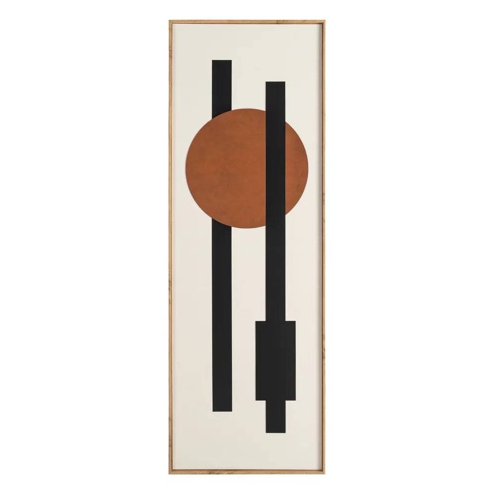 Tablou DIJON din MDF decupat cu laser, încadrat, 52 x 152 cm