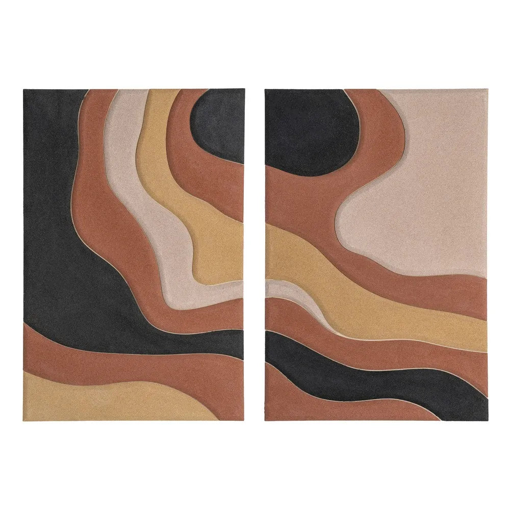 Set 2 tablouri abstracte MAHEL din MDF, 80 x 120 cm fiecare