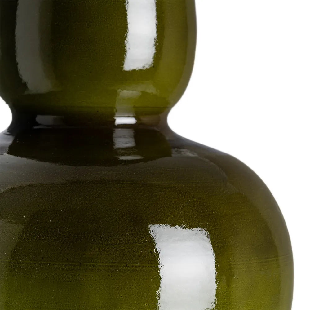 Vază decorativă din ceramică EVROND GREEN, 22 x 22 x 30 cm